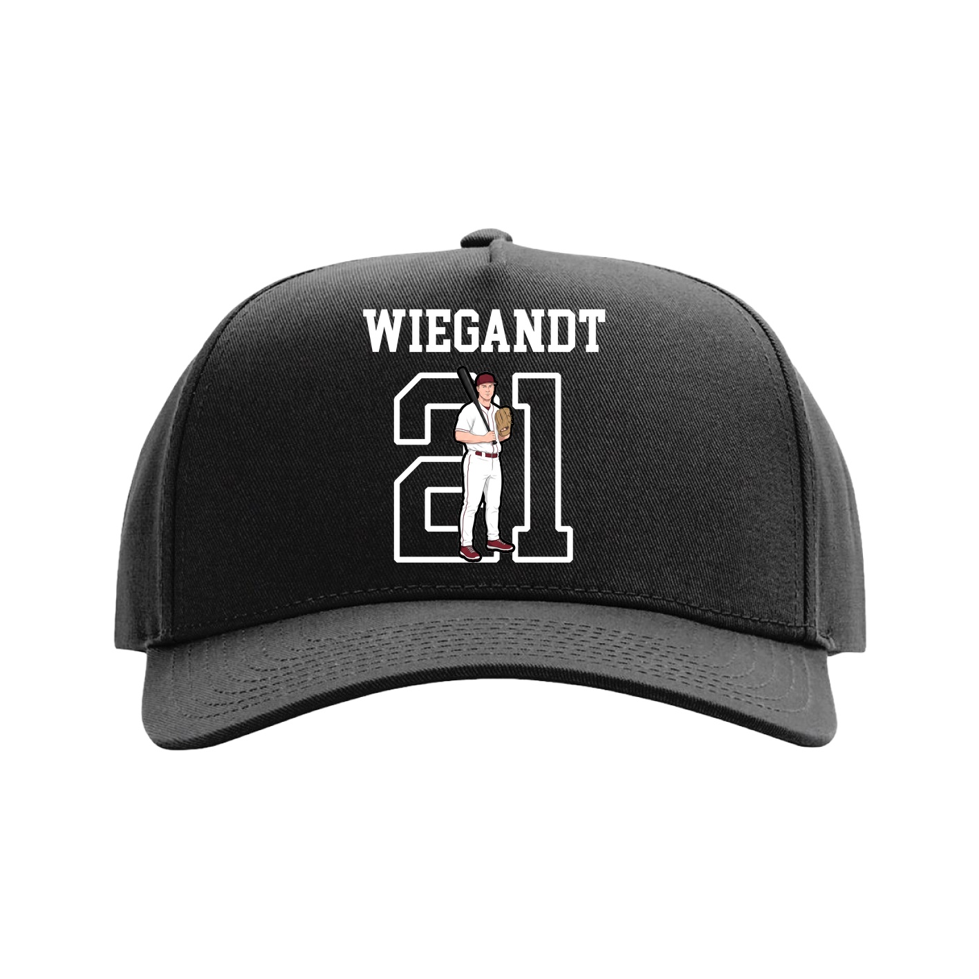 Full Fabric Five-Panel Champ Cap — Shirsey in Black