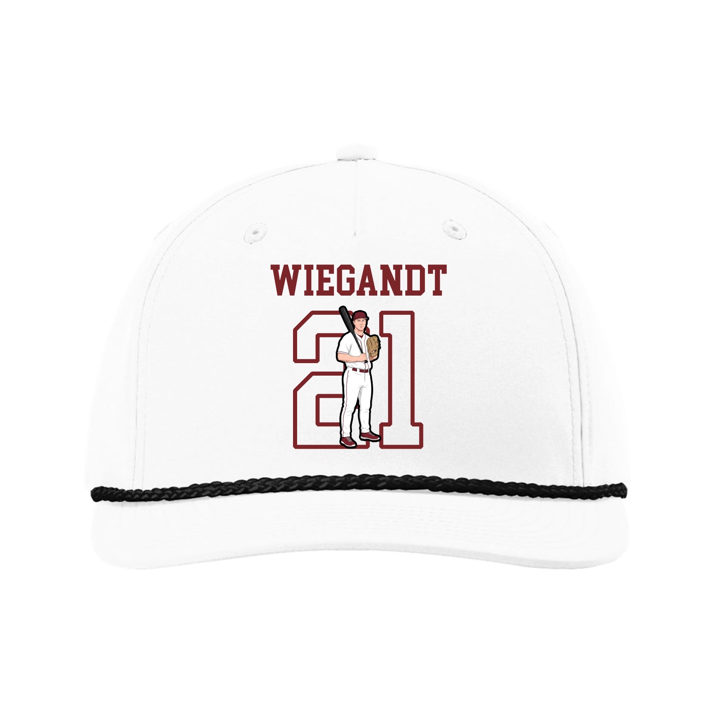 Five-Panel Classic Rope Cap — Shirsey in White