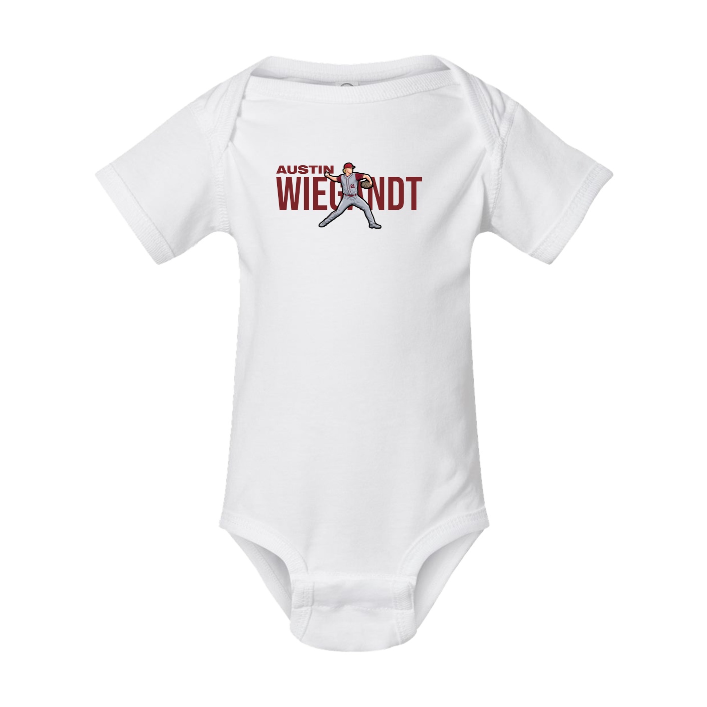 Baby Onesie — Player Name in White