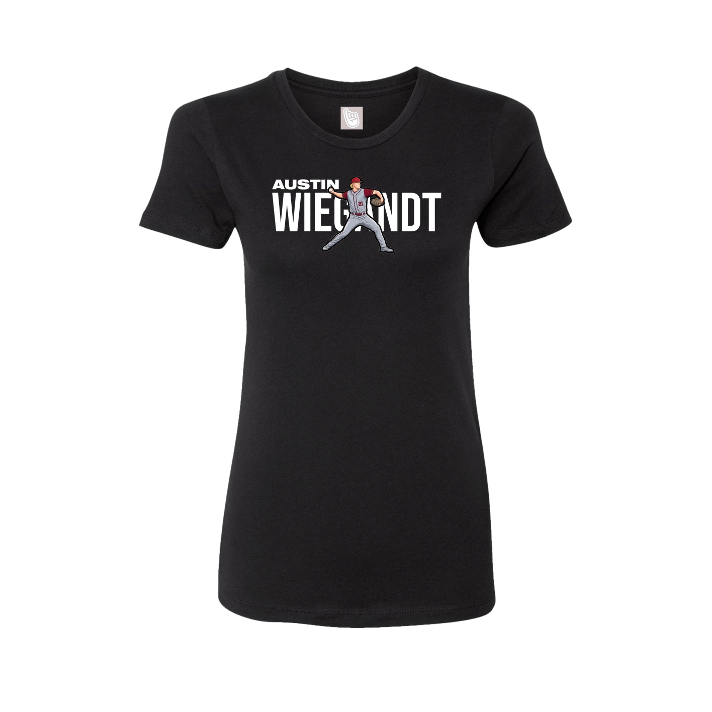 Fitted Women's Tee — Player Name in Black