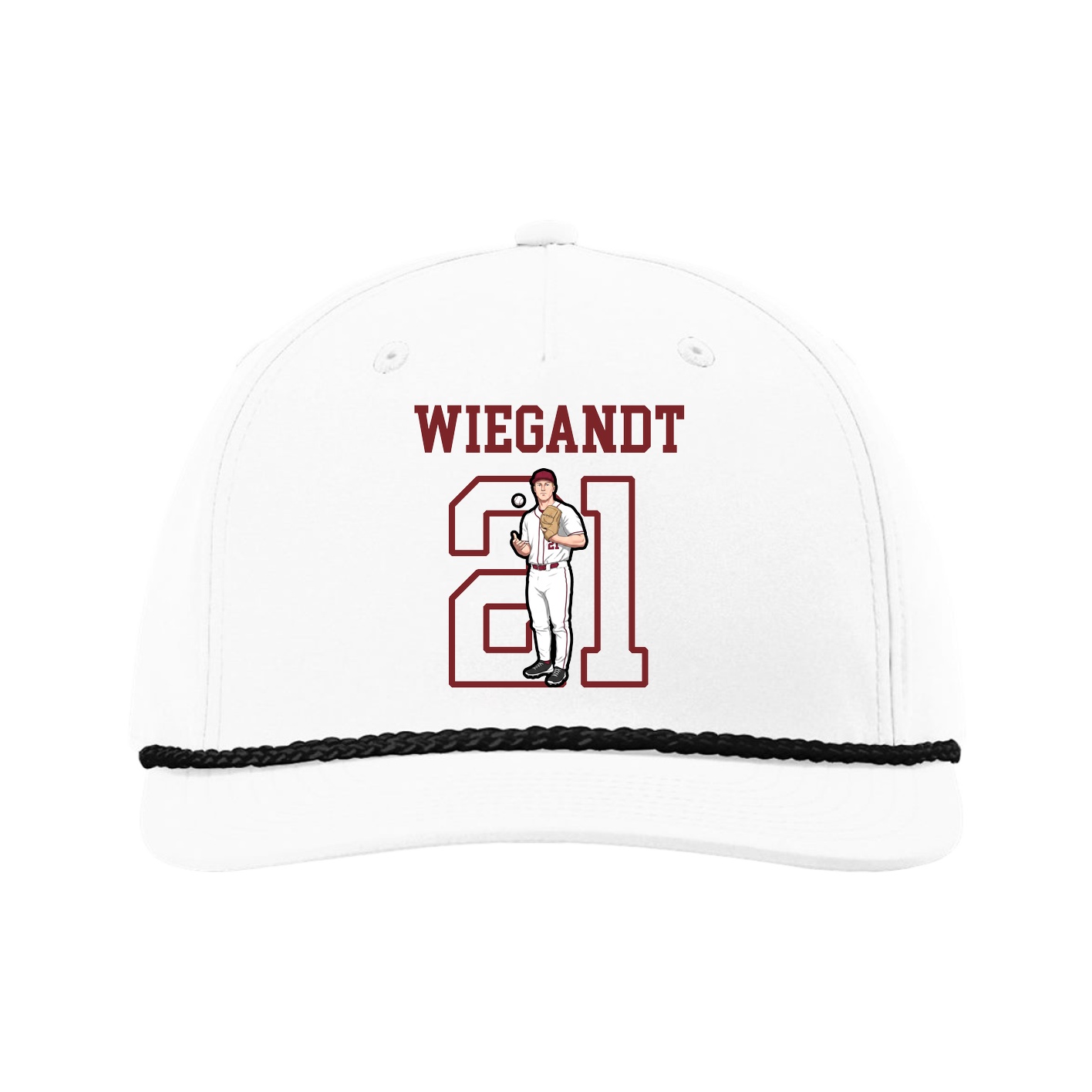 Five-Panel Classic Rope Cap — Shirsey in White