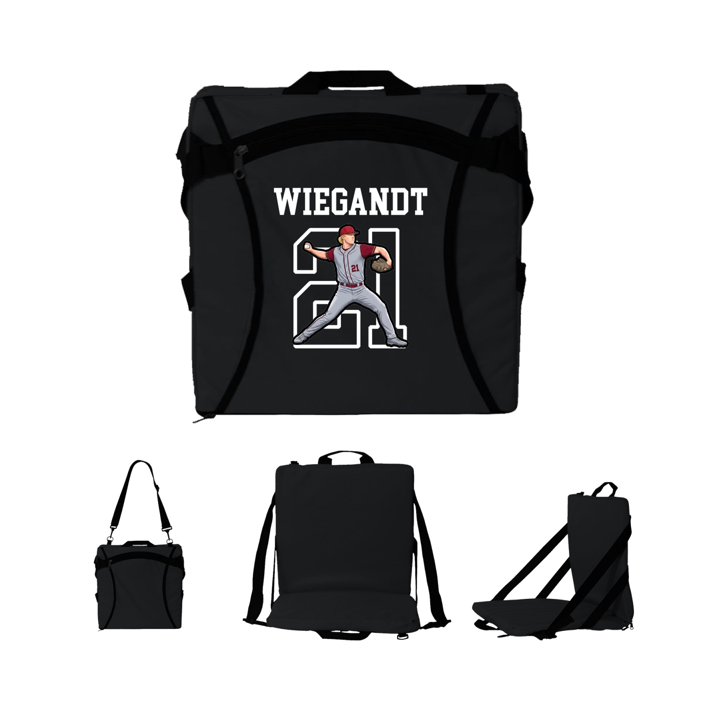 Folding Stadium Seat — Shirsey in Black