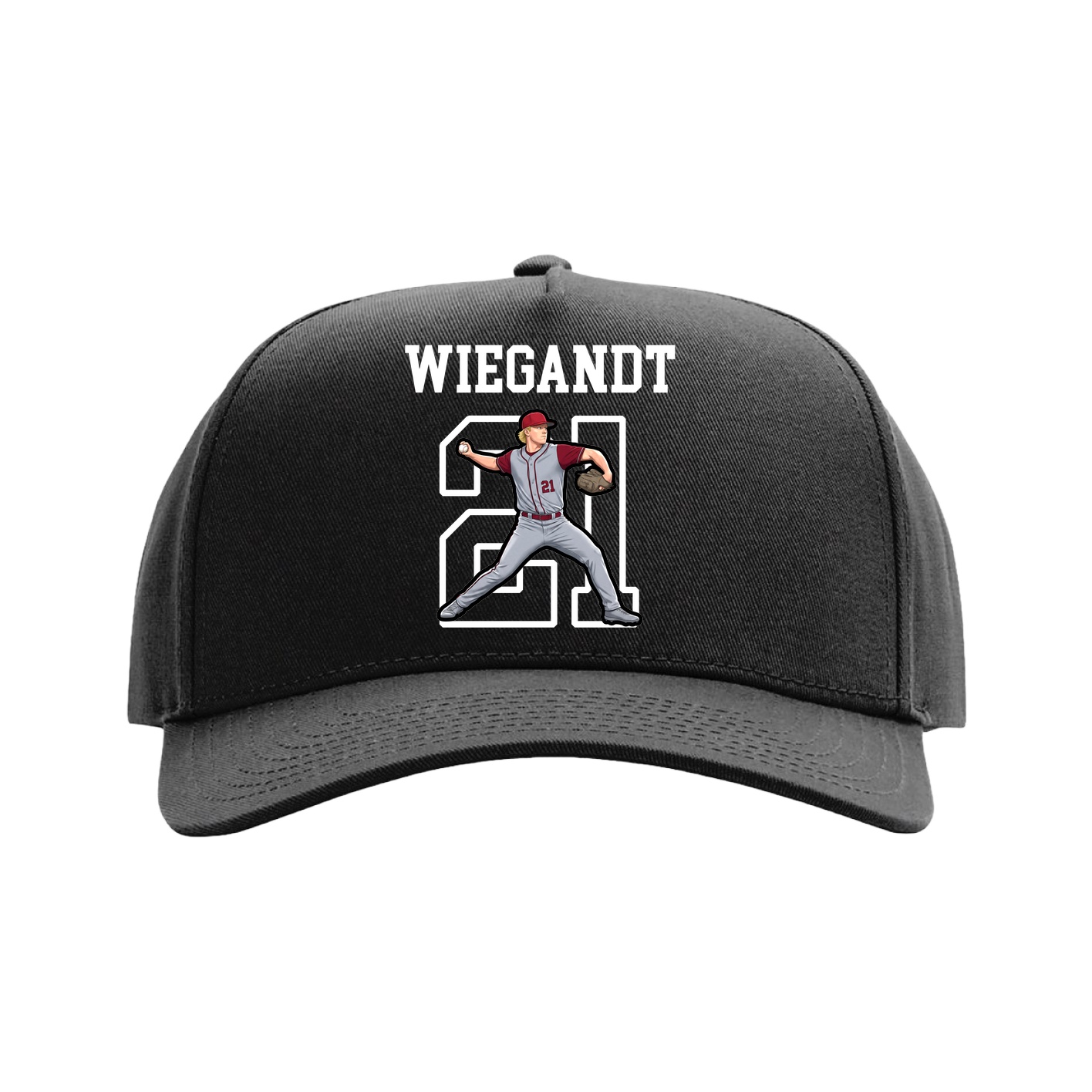Full Fabric Five-Panel Champ Cap — Shirsey in Black