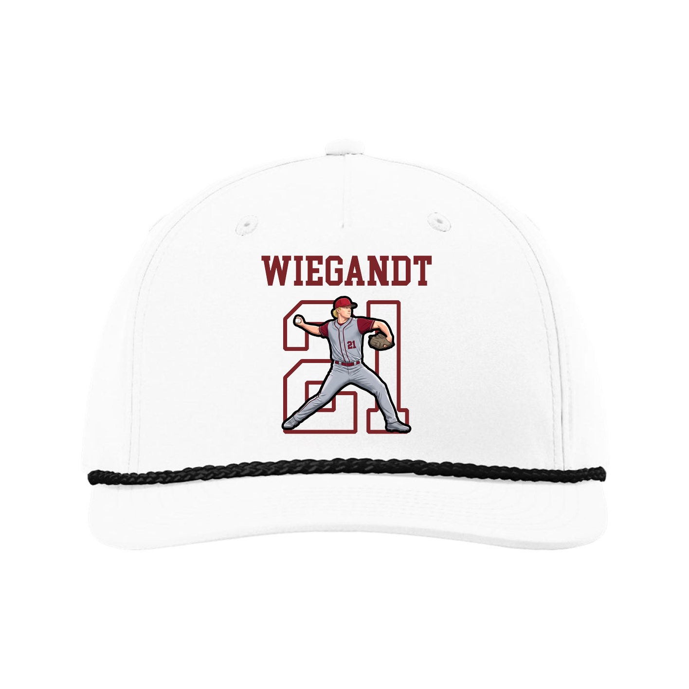 Five-Panel Classic Rope Cap — Shirsey in White