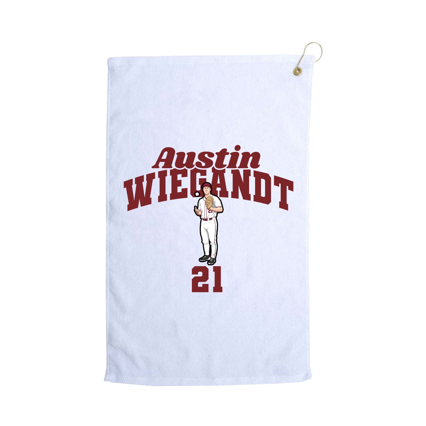 Golf Towel — Signature Arch in White