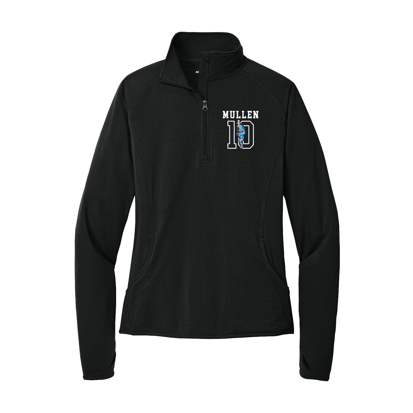 Women's Q-Zip Pullover — Shirsey in Black