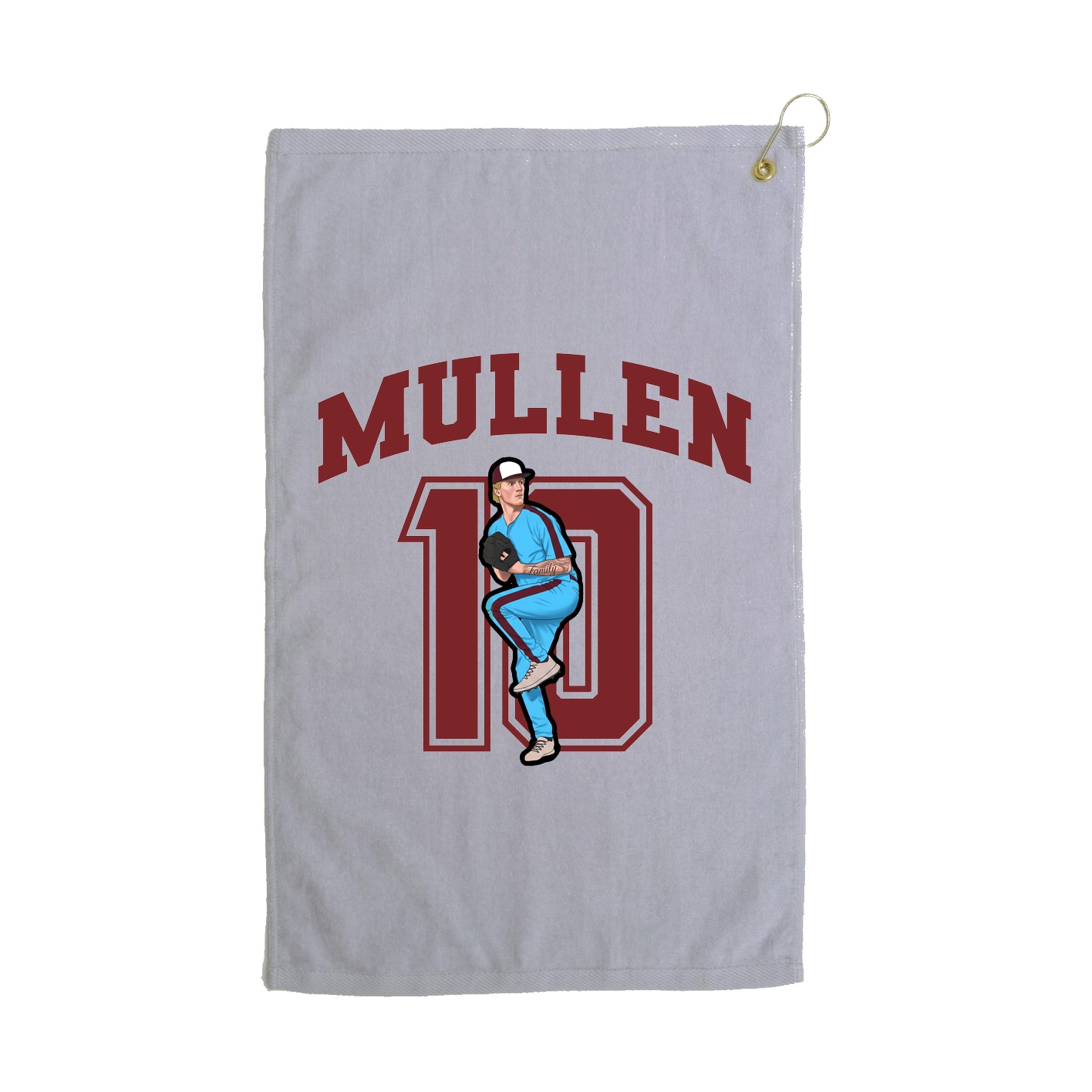 Golf Towel — Number in Grey