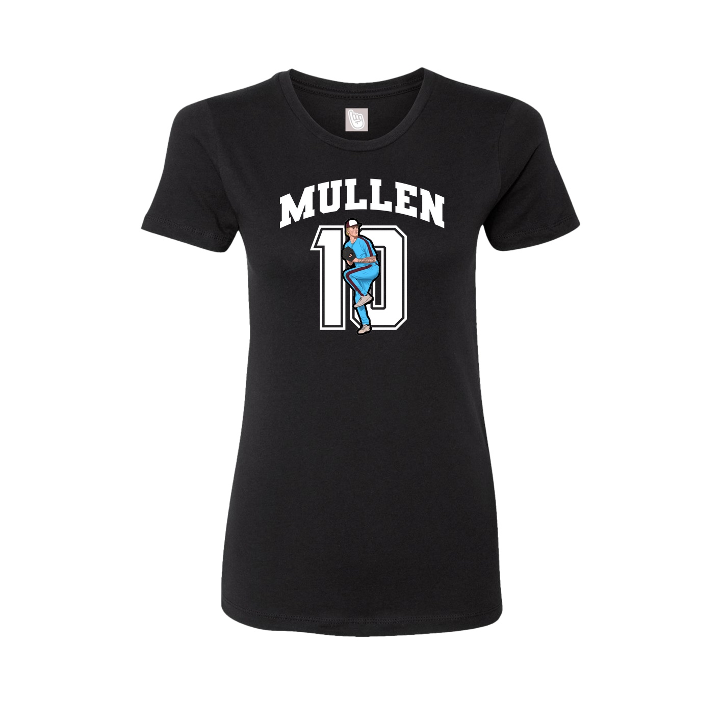 Fitted Women's Tee — Number in Black
