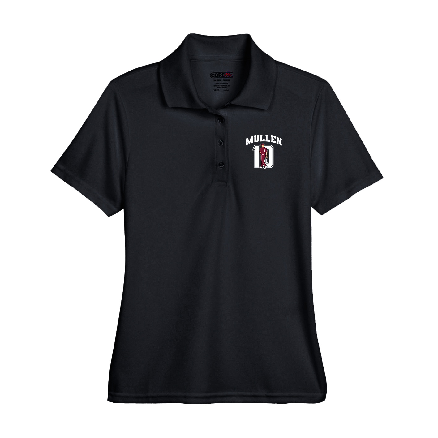 Performance Polo — Number in Black