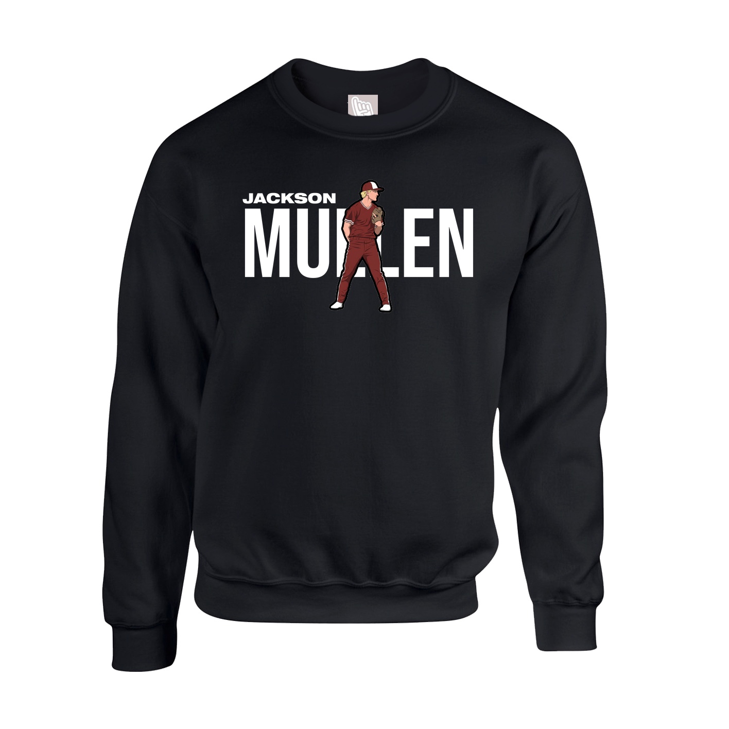 Fleece Crew — Player Name in Black
