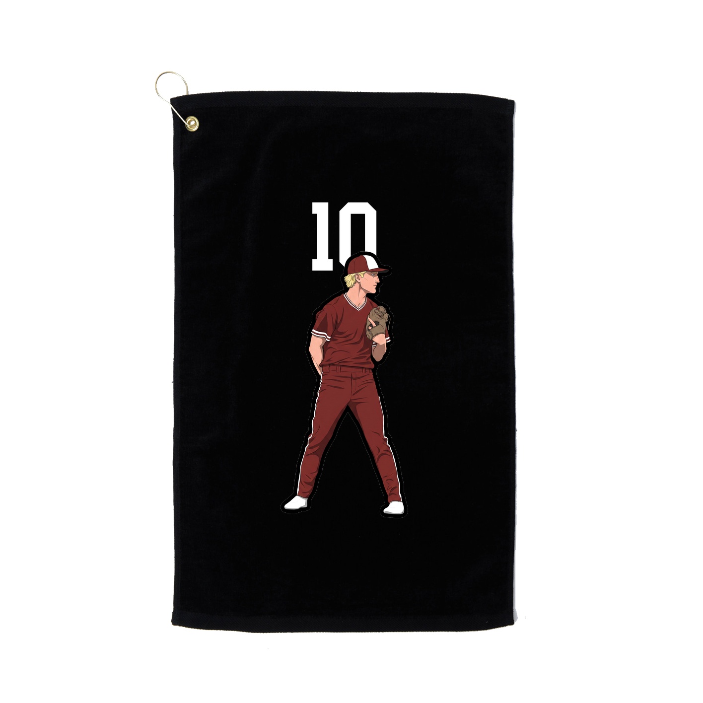 Golf Towel — Number Top in Black