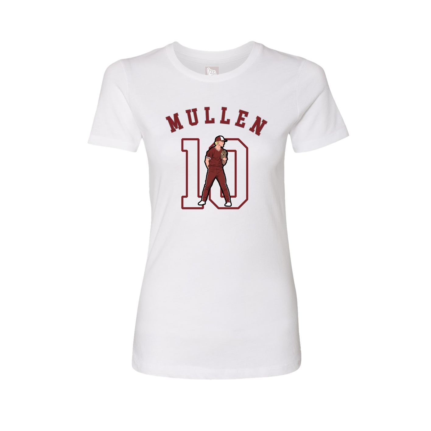 Fitted Women's Tee — Shirsey Arch in White