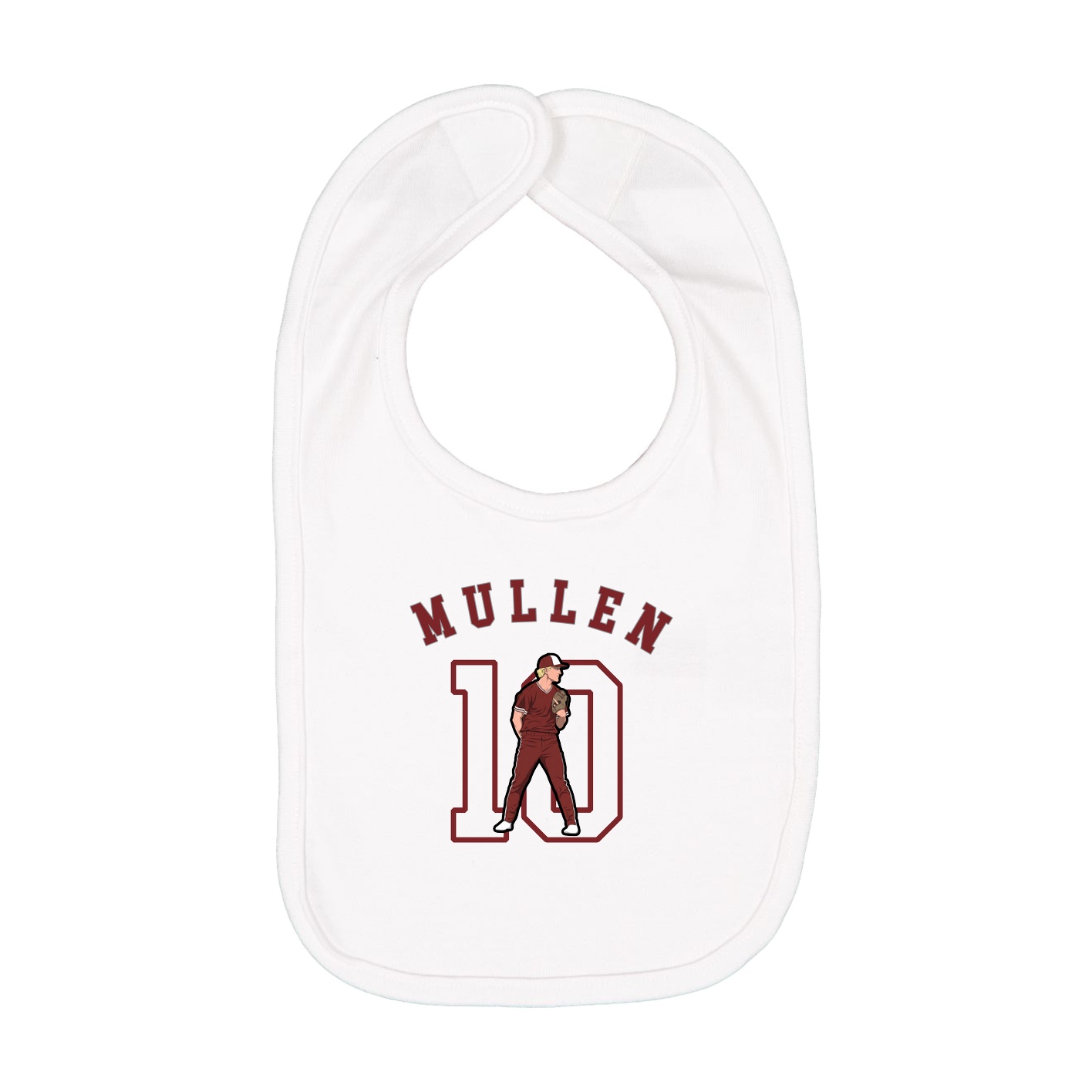 Infant Bib — Shirsey Arch in White