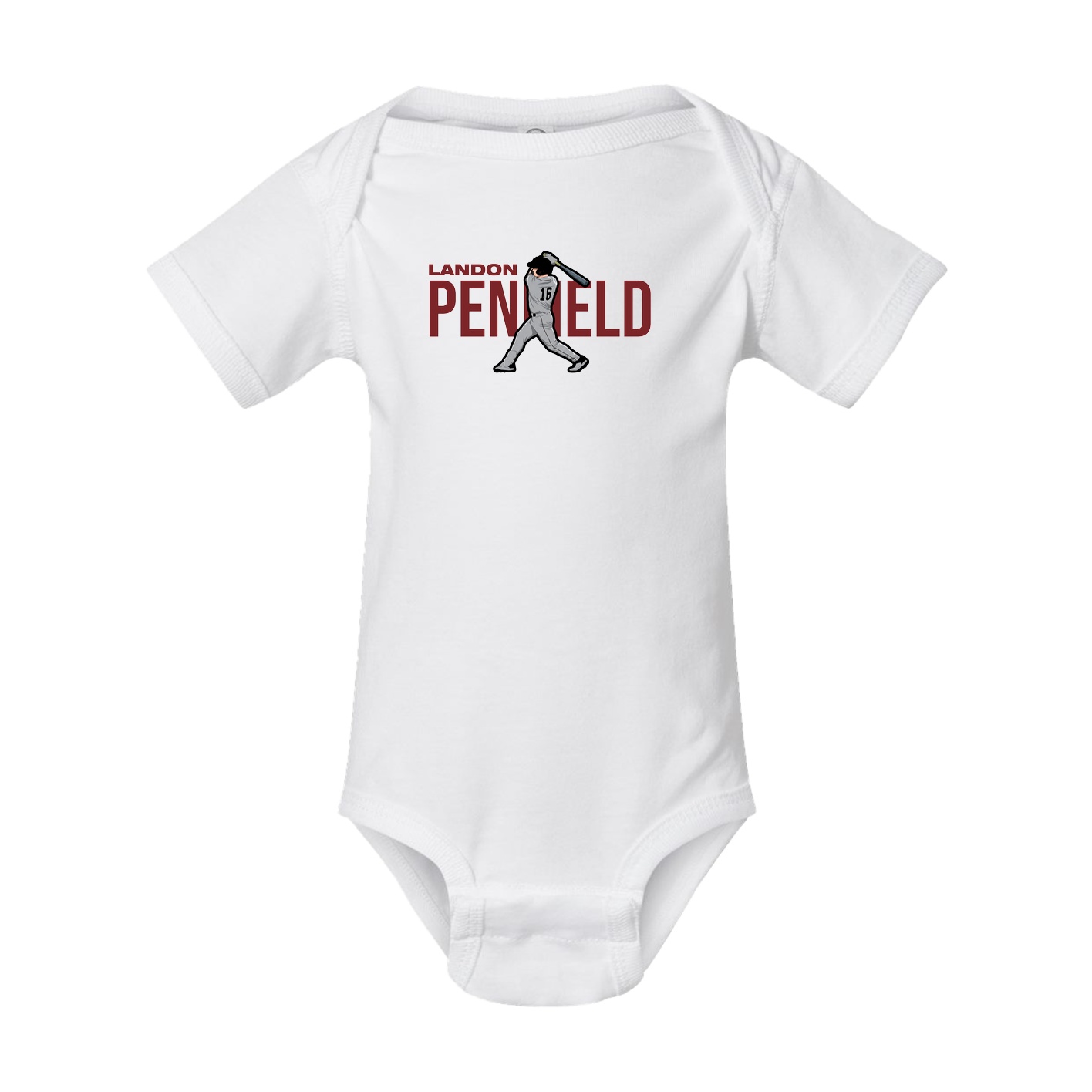 Baby Onesie — Player Name in White