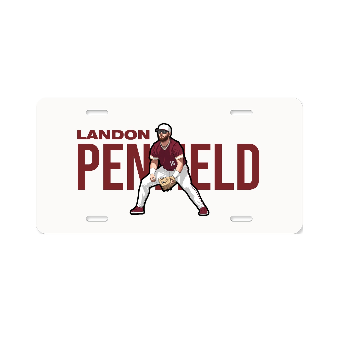 License Plate — Player Name in Classic