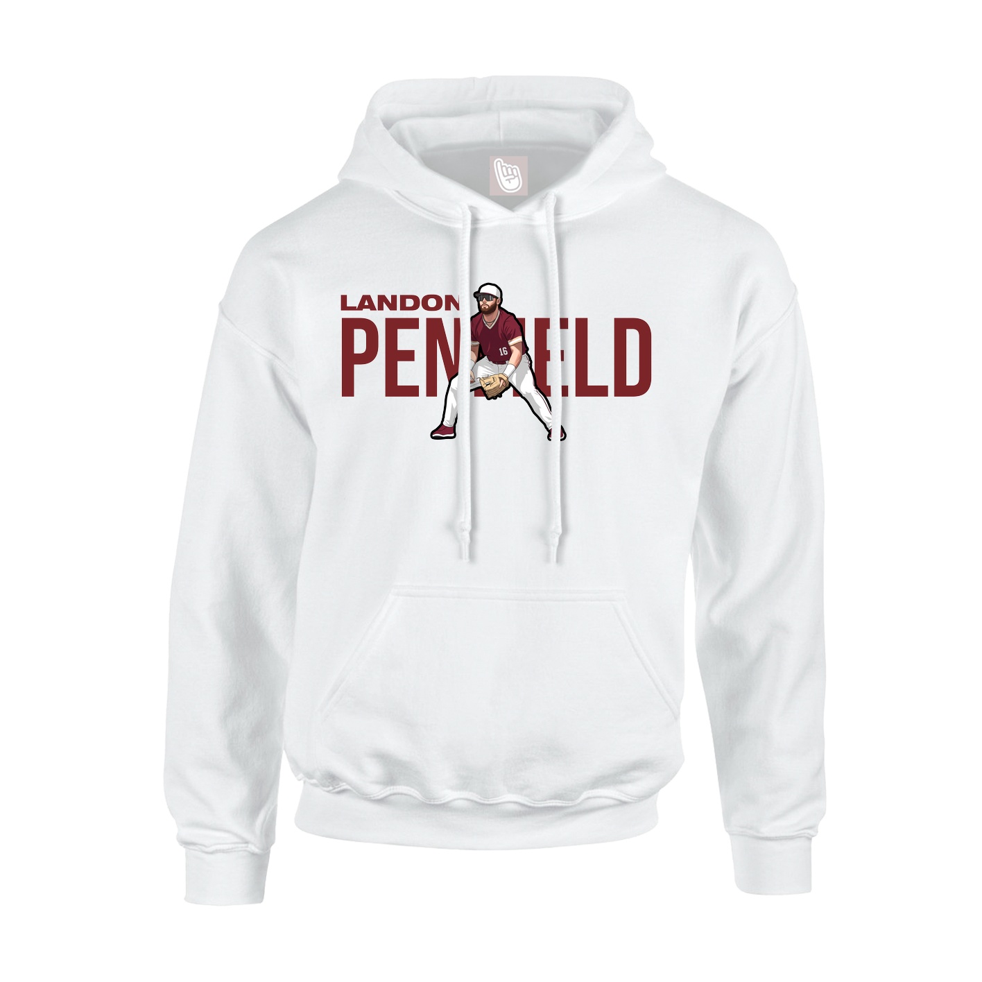 Youth Hoodie — Player Name in White