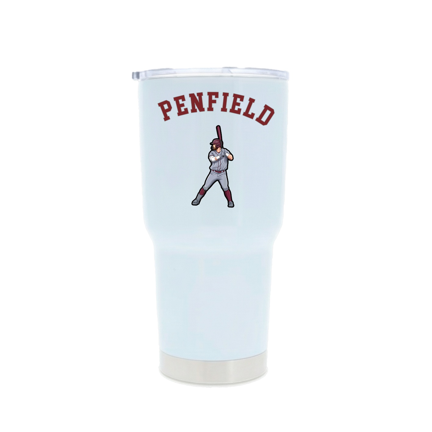 30oz Stainless Steel Tumbler — Shirsey Arch in White