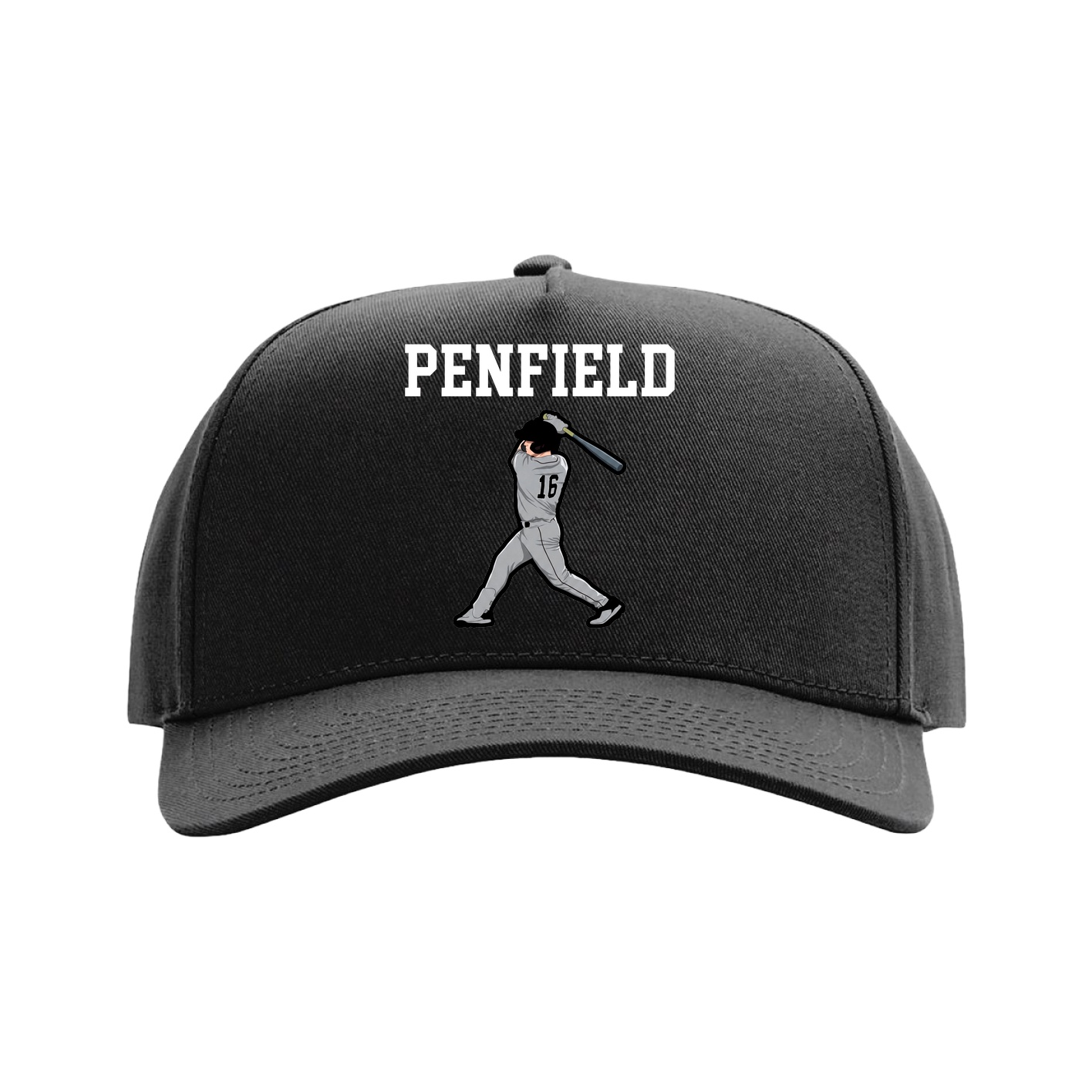 Full Fabric Five-Panel Champ Cap — Shirsey in Black