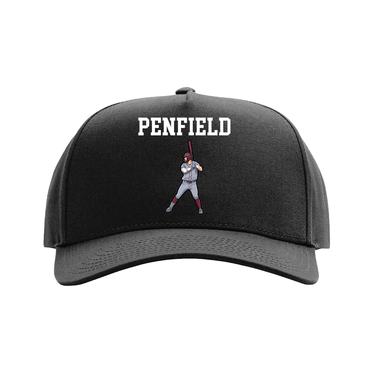 Full Fabric Five-Panel Champ Cap — Shirsey in Black