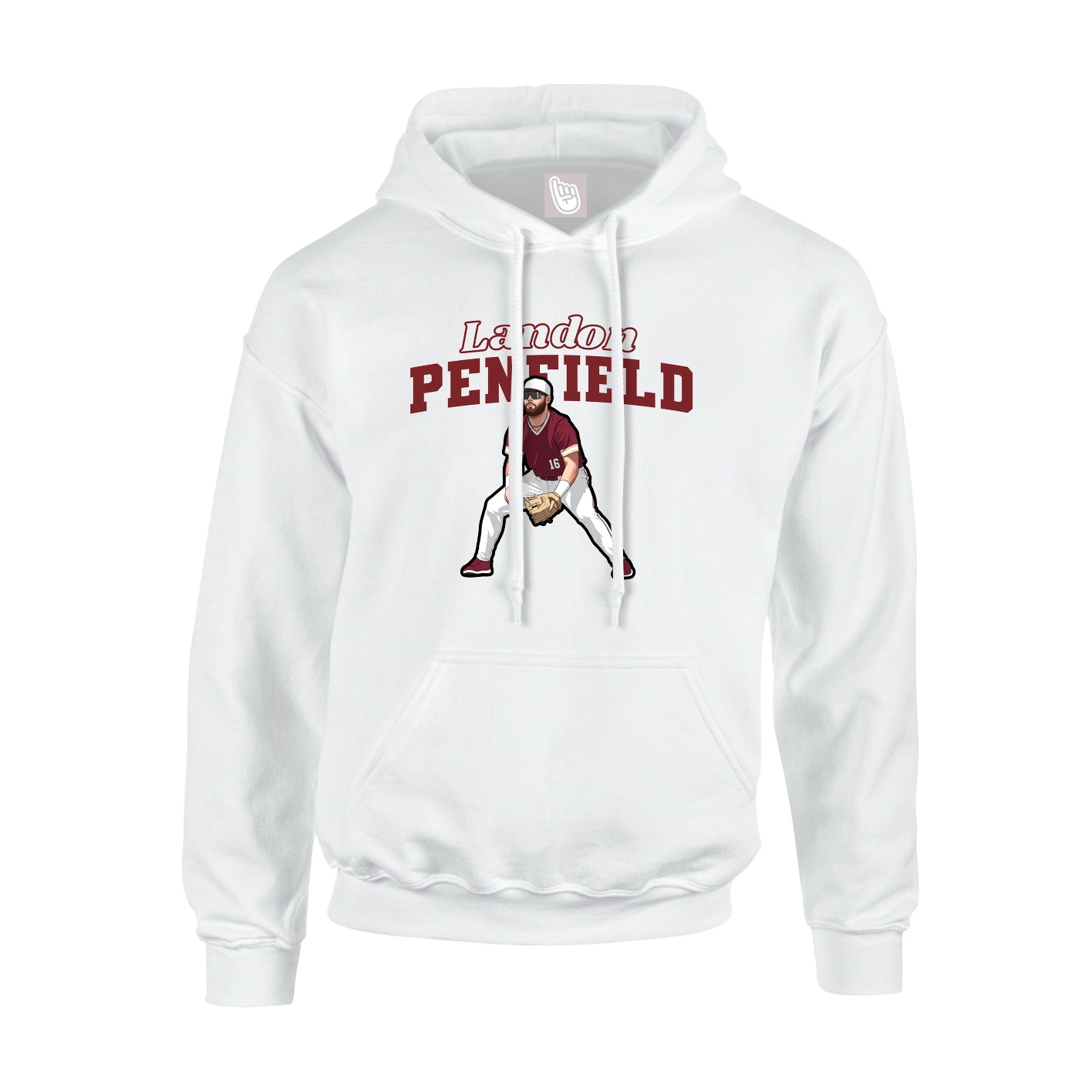 Hoodie — Name Arch in White