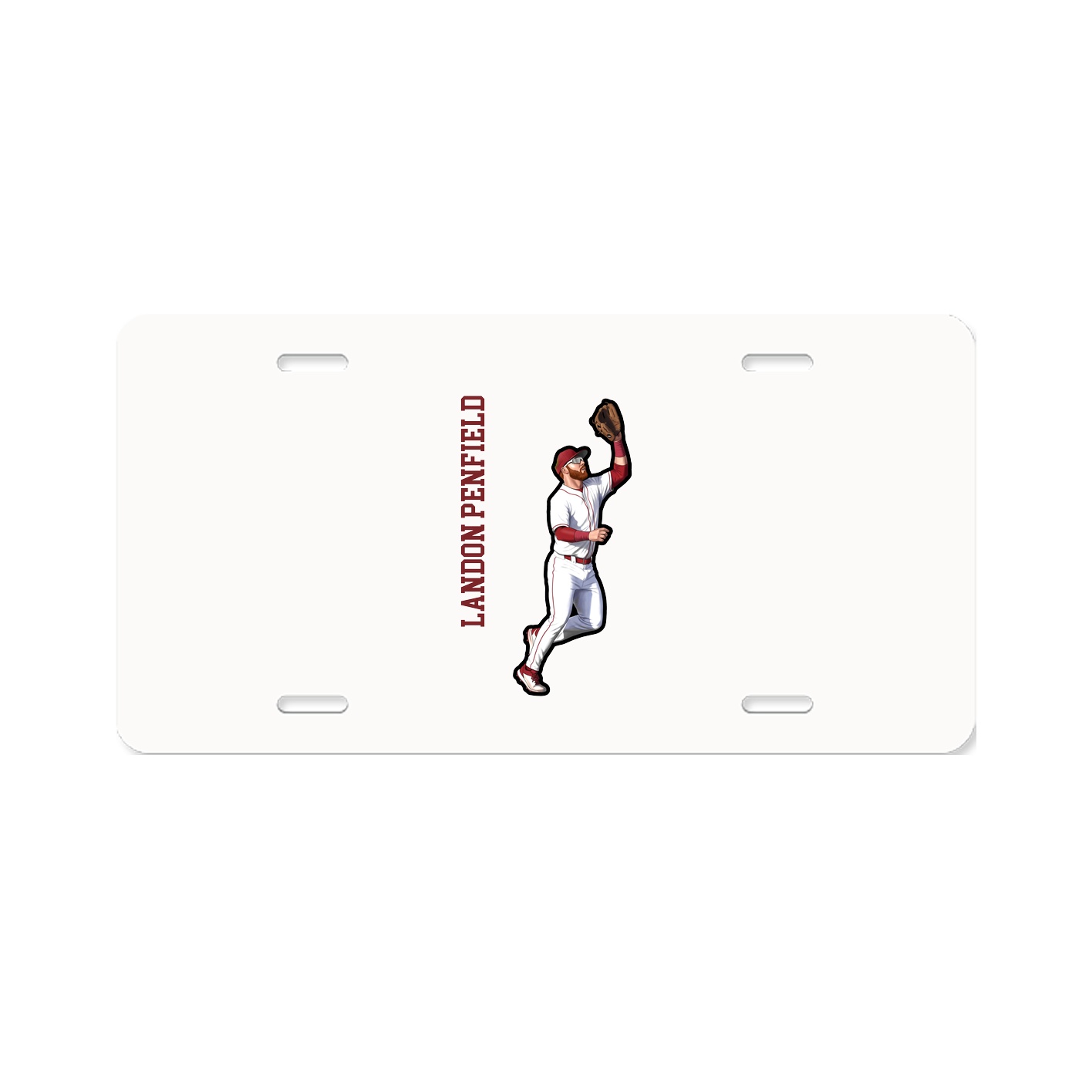 License Plate — Name Vertical in Classic