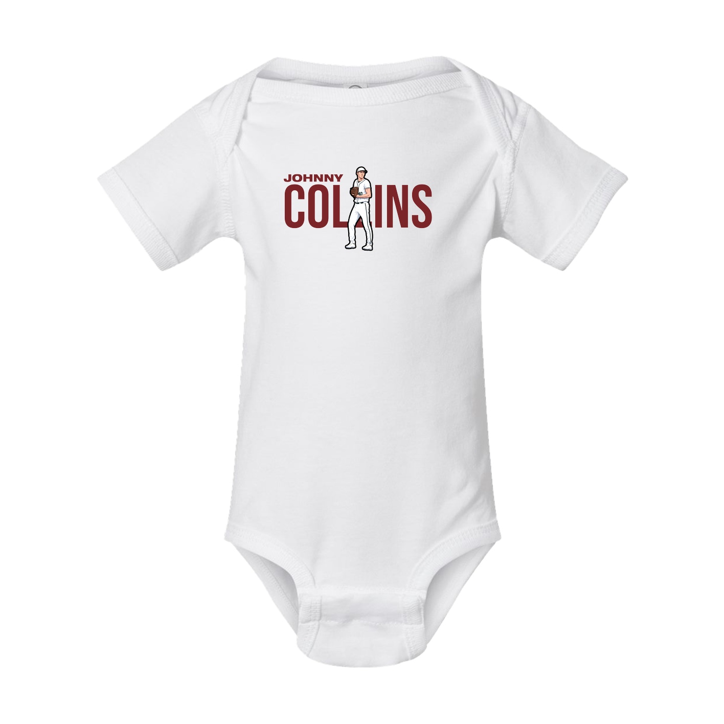 Baby Onesie — Player Name in White