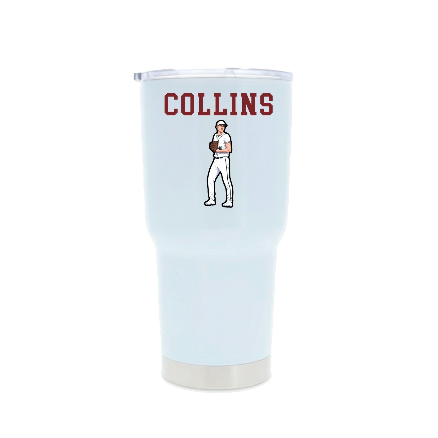 30oz Stainless Steel Tumbler — Shirsey in White