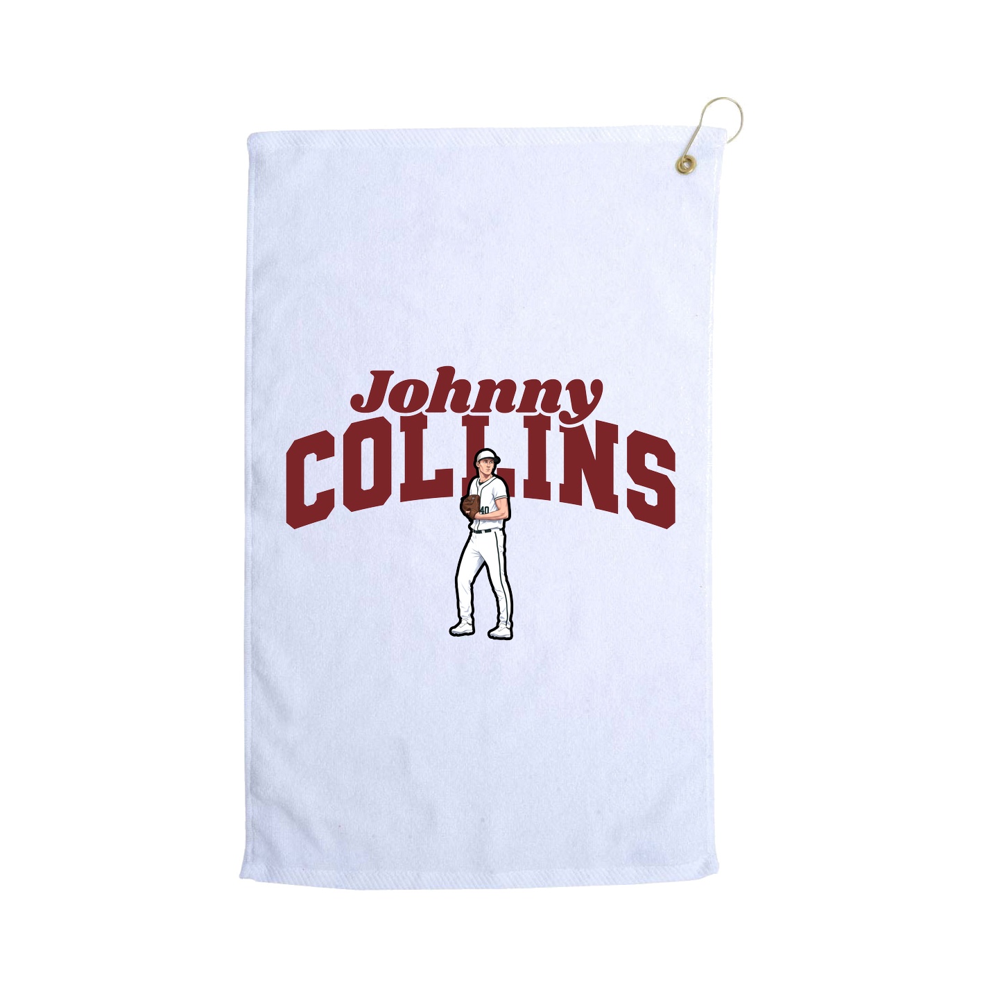 Golf Towel — Signature Arch in White