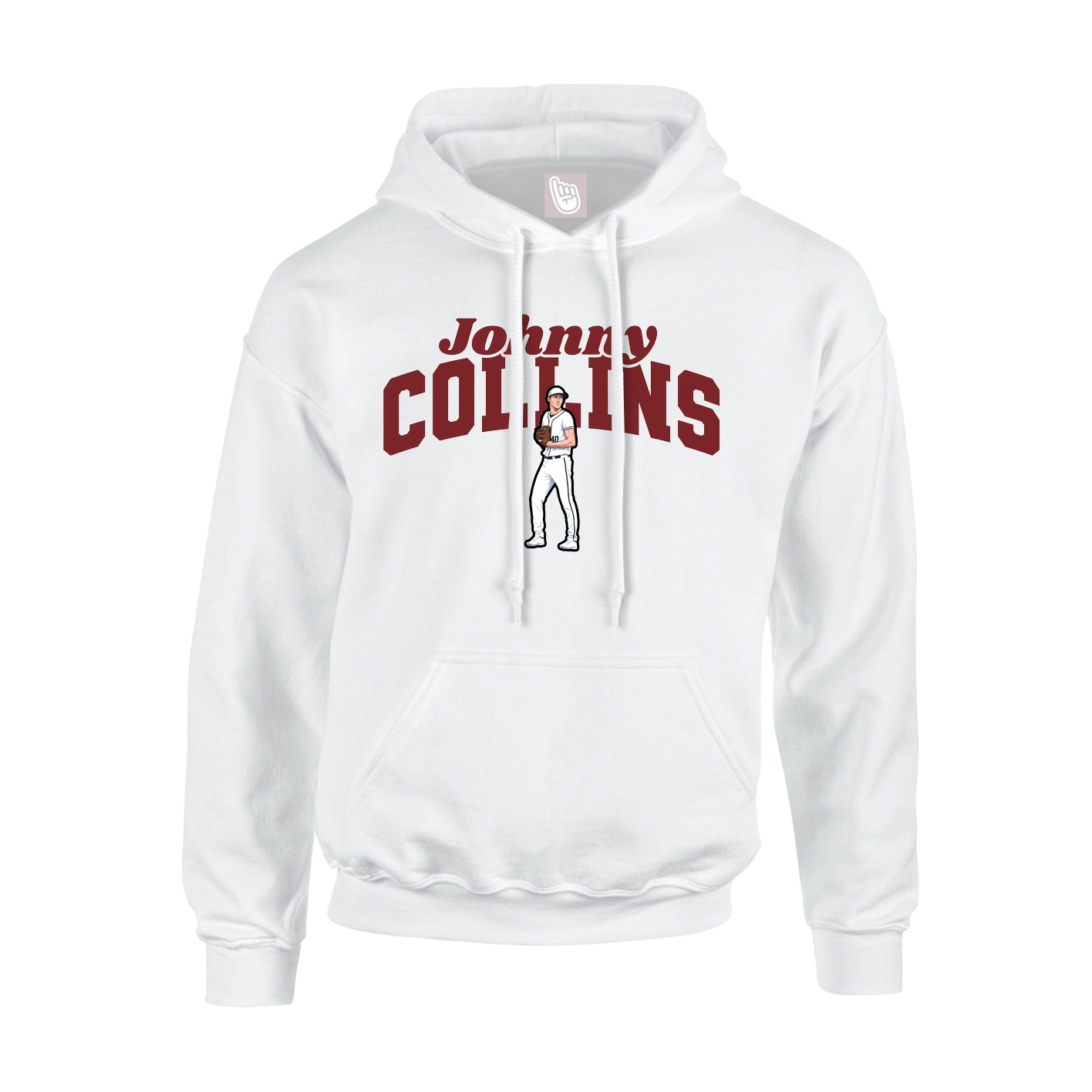 Hoodie — Signature Arch in White