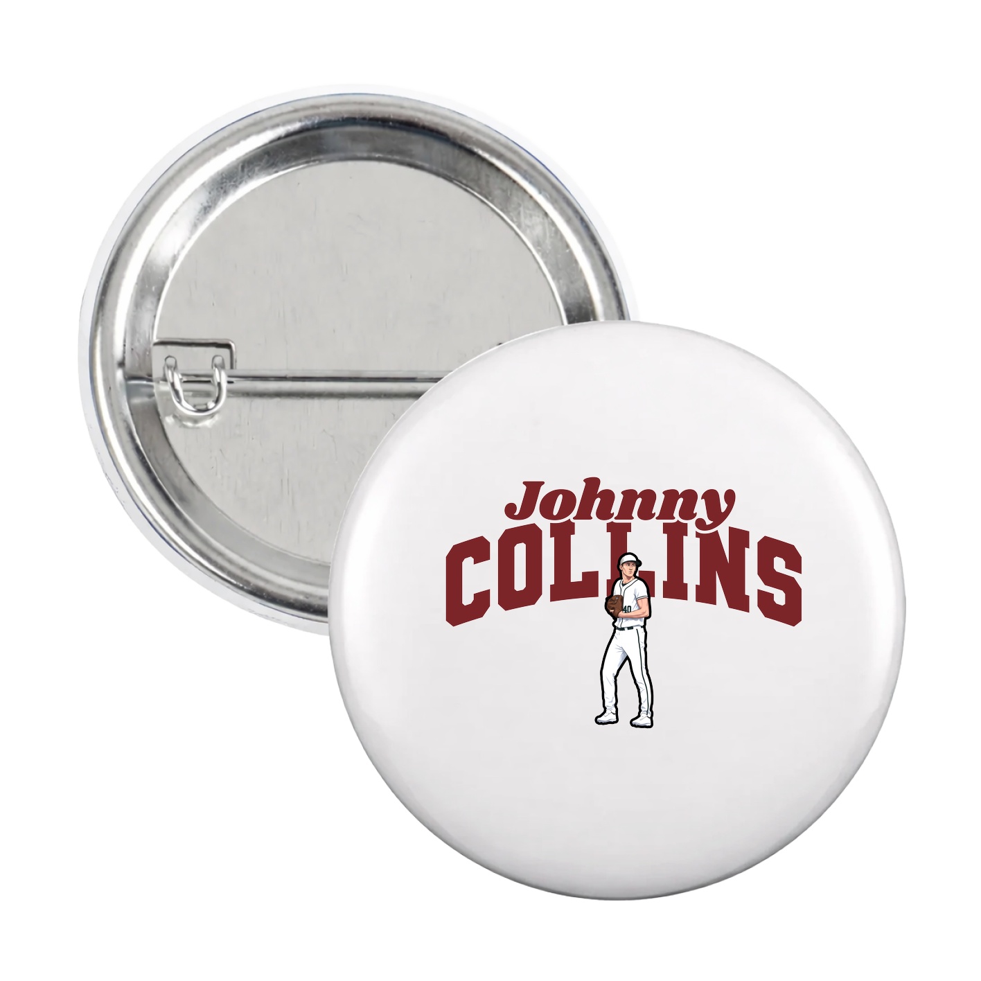 Game Day Button — Signature Arch in White