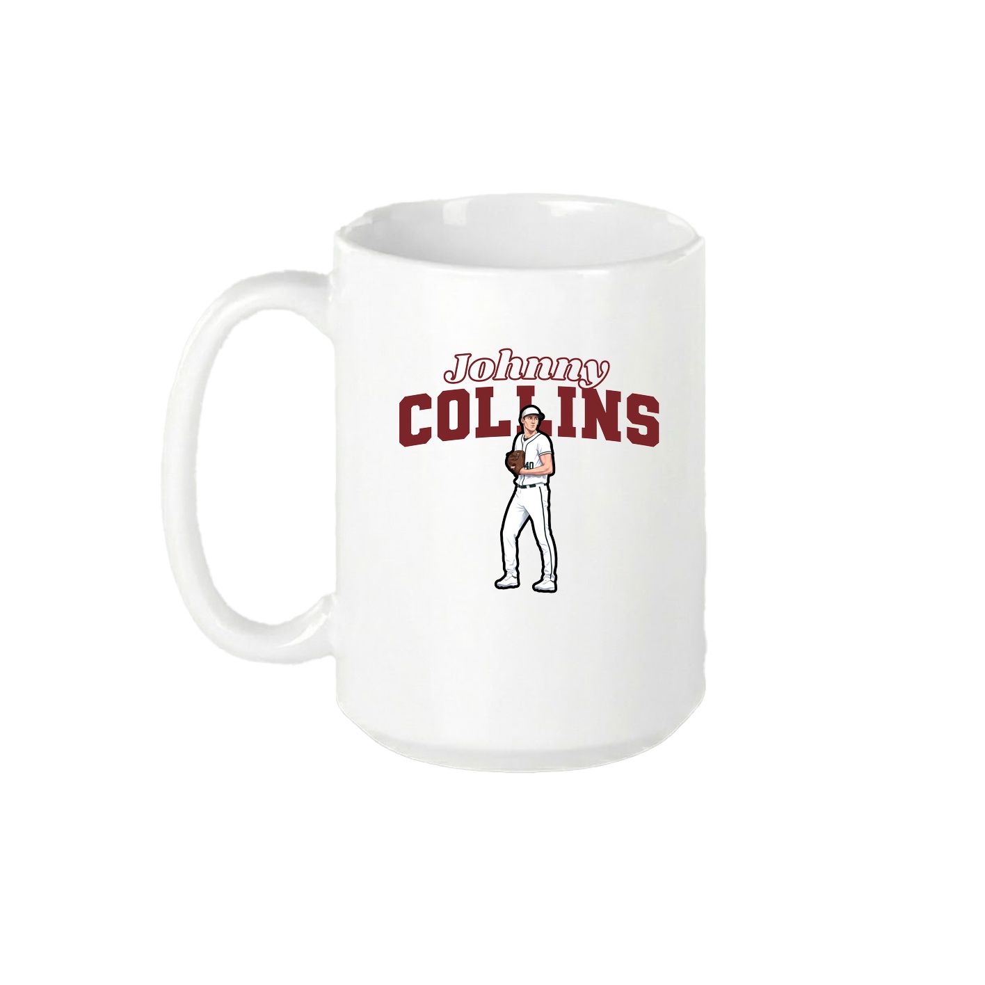 15oz Coffee Mug — Name Arch in White
