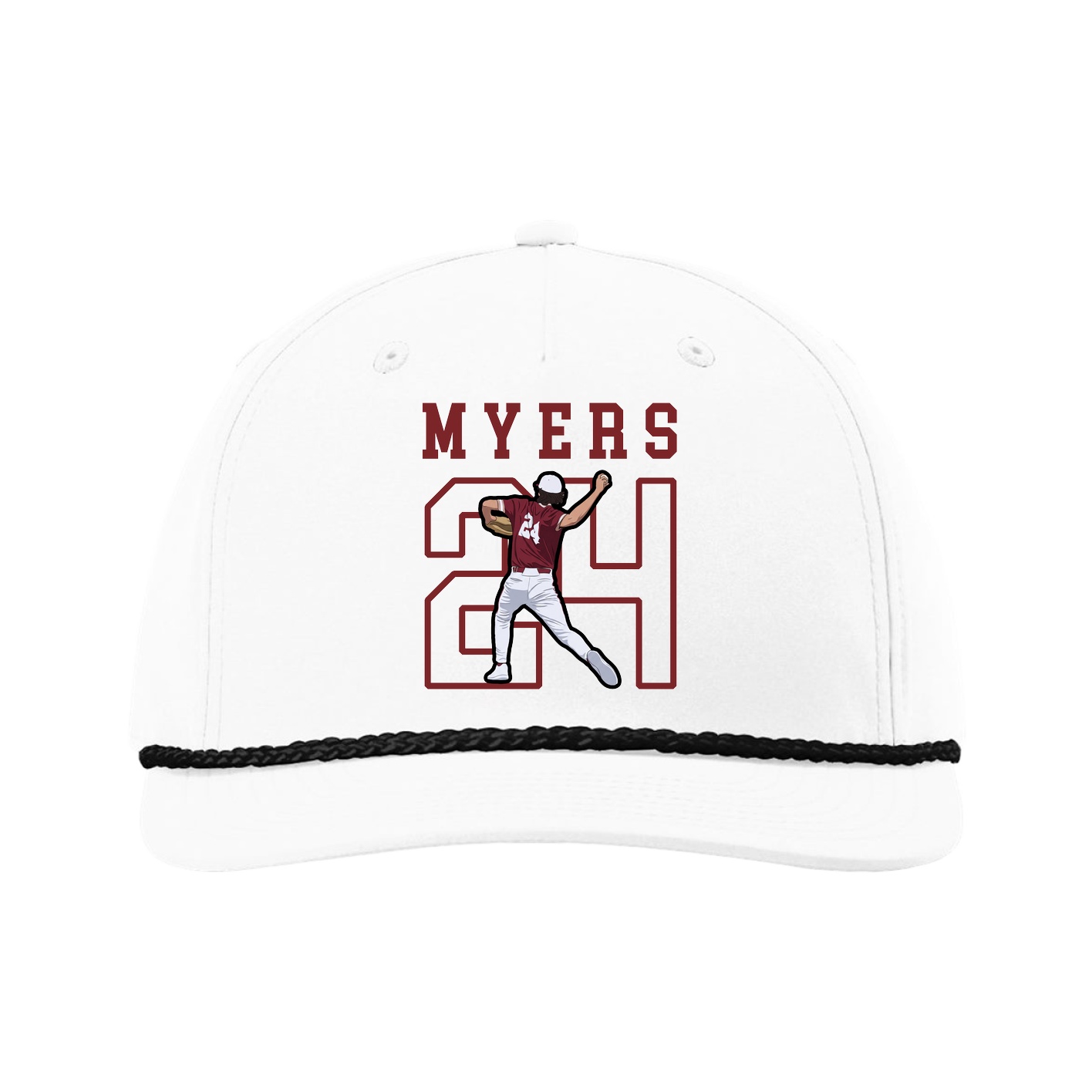Five-Panel Classic Rope Cap — Shirsey in White