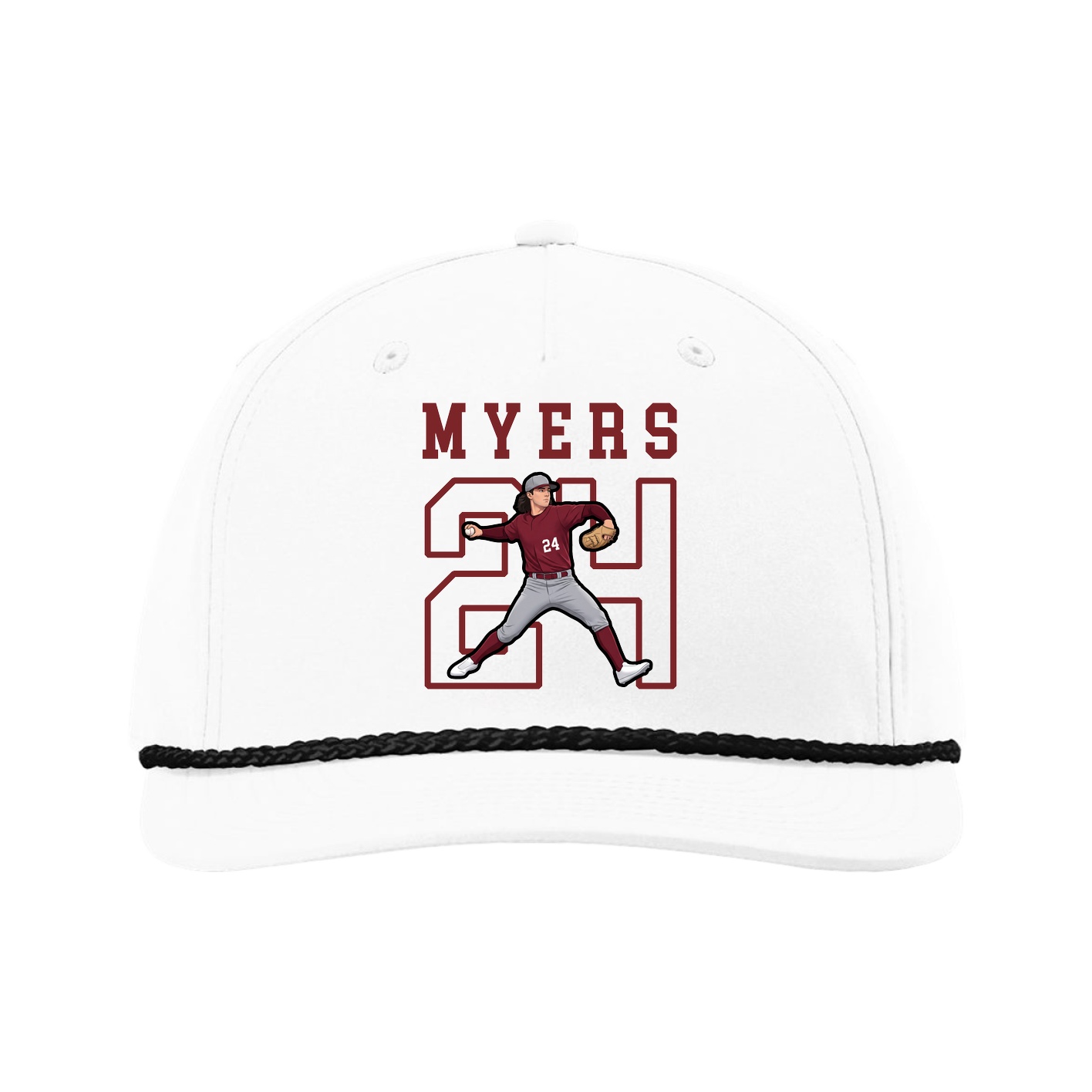 Five-Panel Classic Rope Cap — Shirsey in White