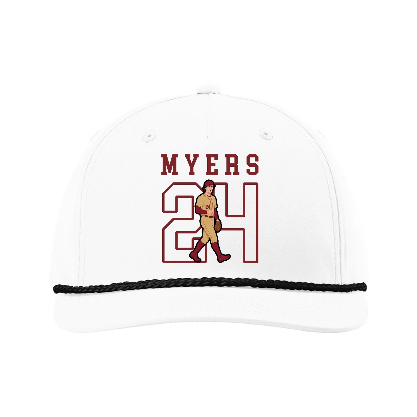 Five-Panel Classic Rope Cap — Shirsey in White
