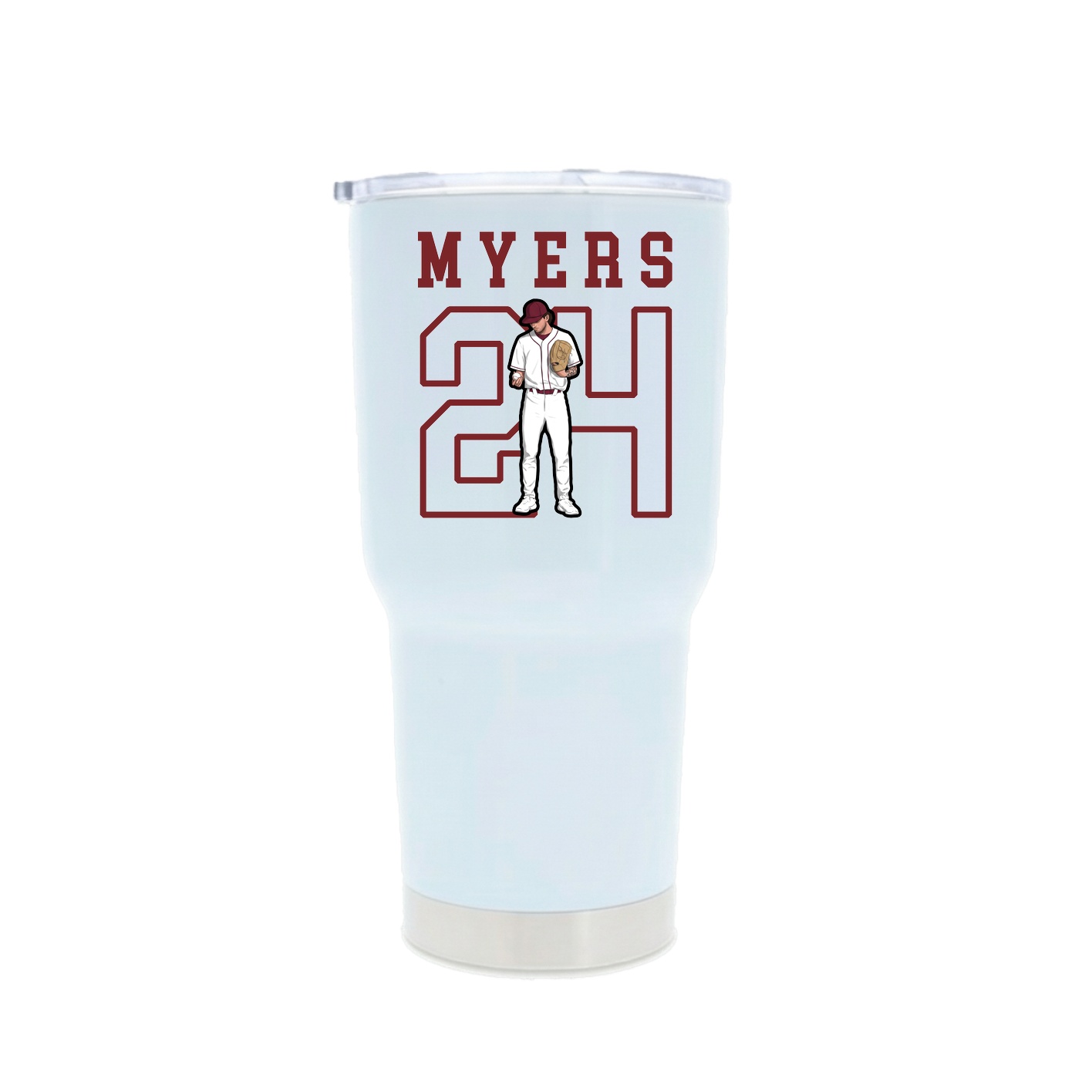 30oz Stainless Steel Tumbler — Shirsey in White