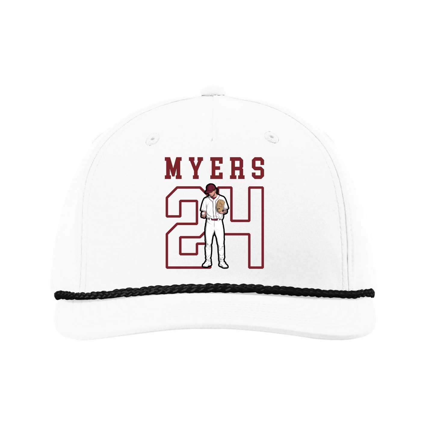 Five-Panel Classic Rope Cap — Shirsey in White