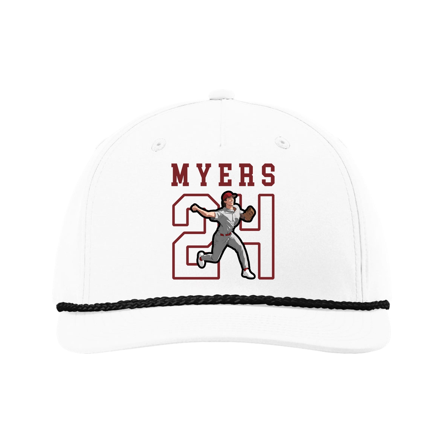 Five-Panel Classic Rope Cap — Shirsey in White