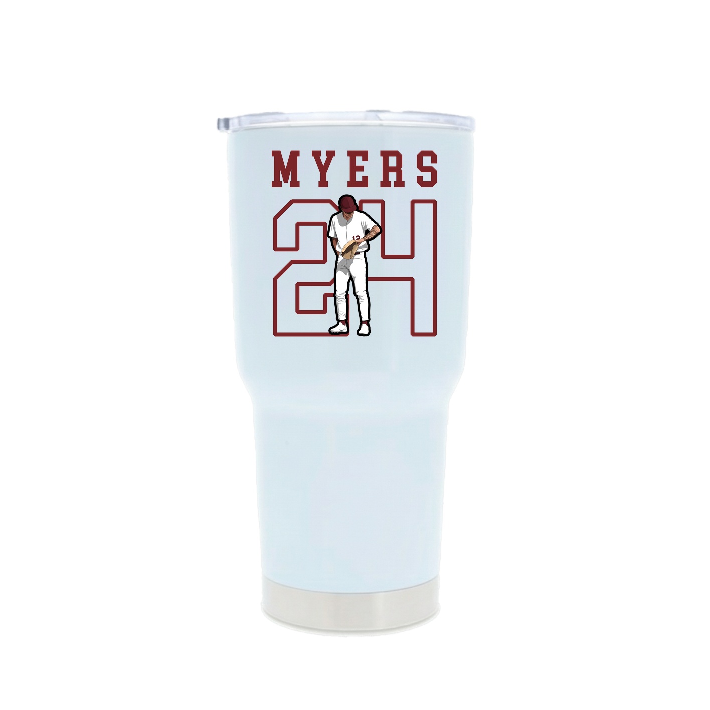 30oz Stainless Steel Tumbler — Shirsey in White