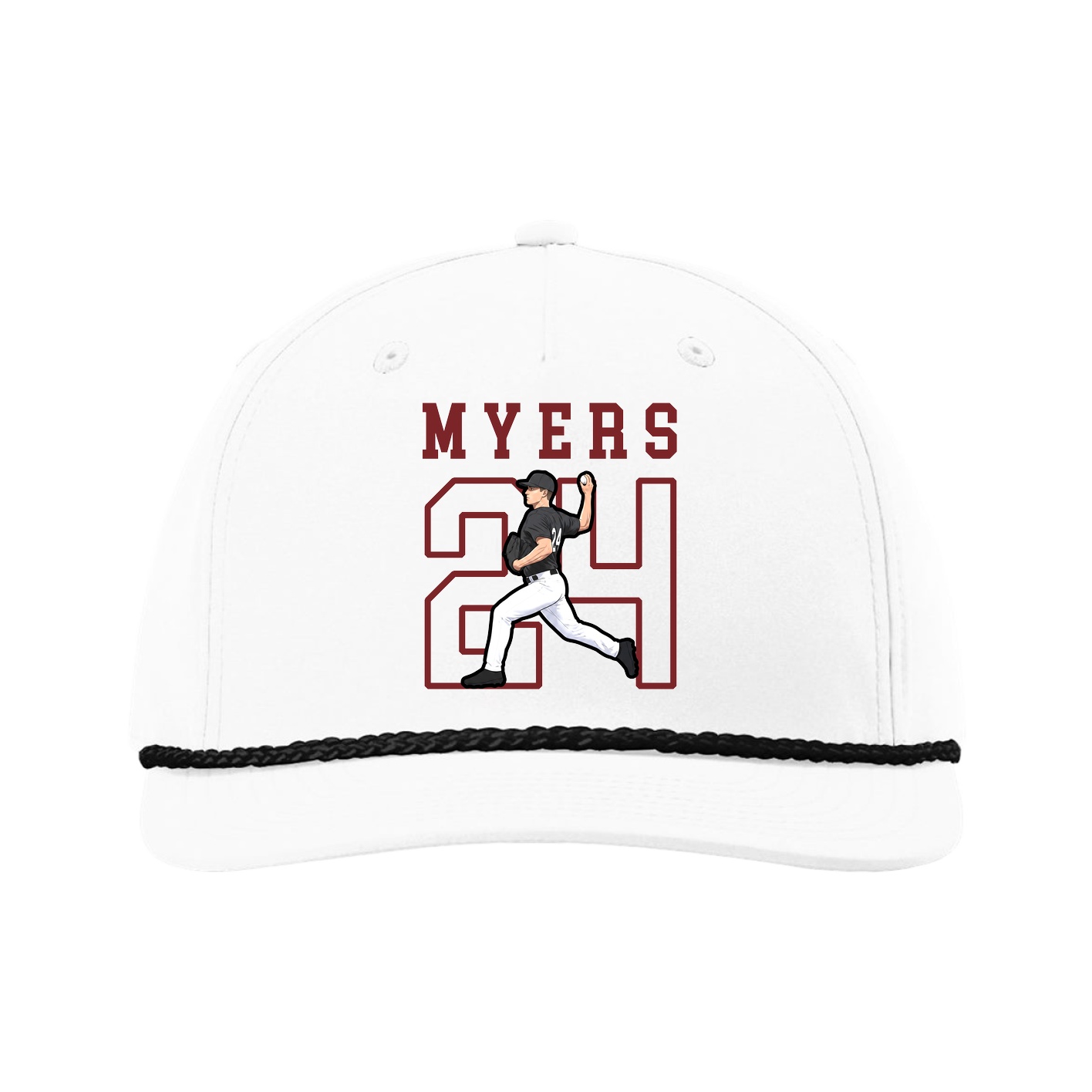 Five-Panel Classic Rope Cap — Shirsey in White