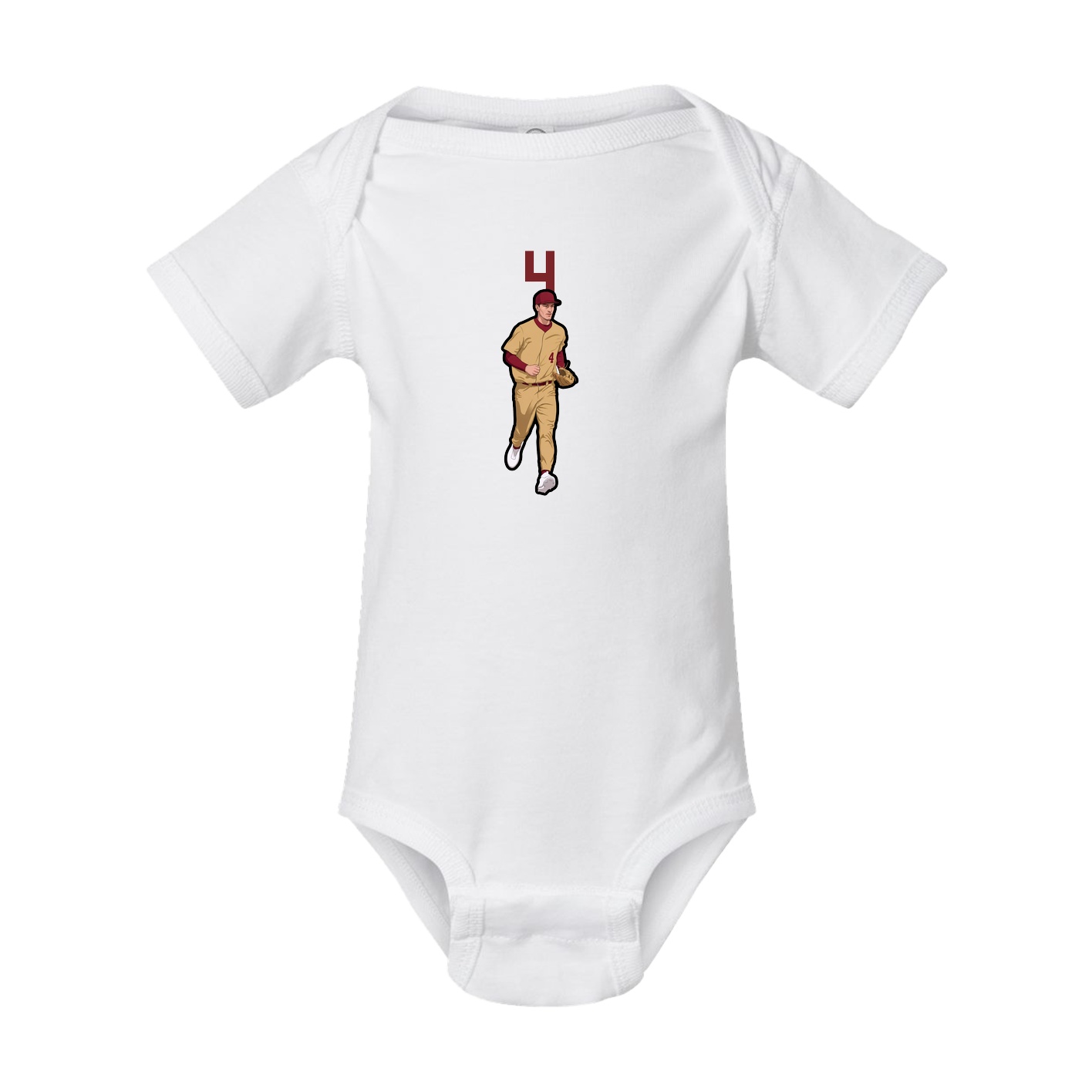 Baby Onesie — Number Top in White