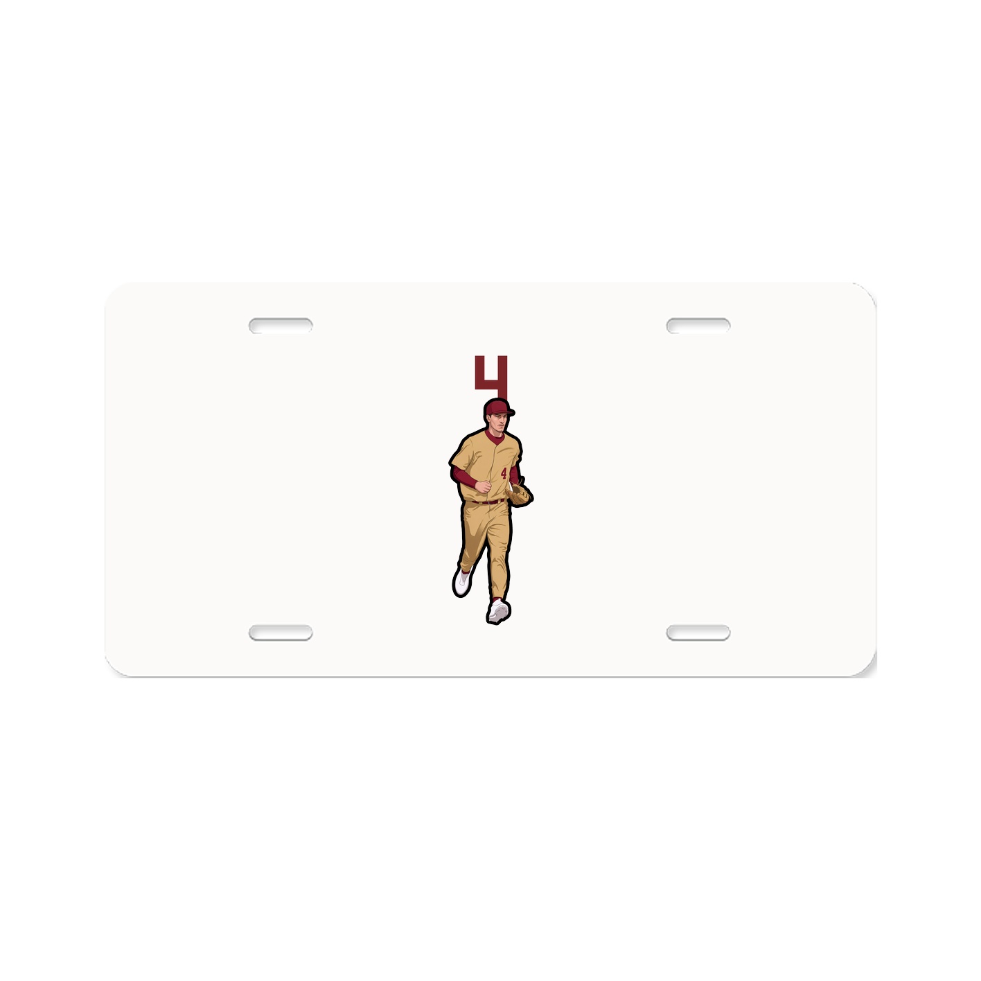 License Plate — Number Top in Classic