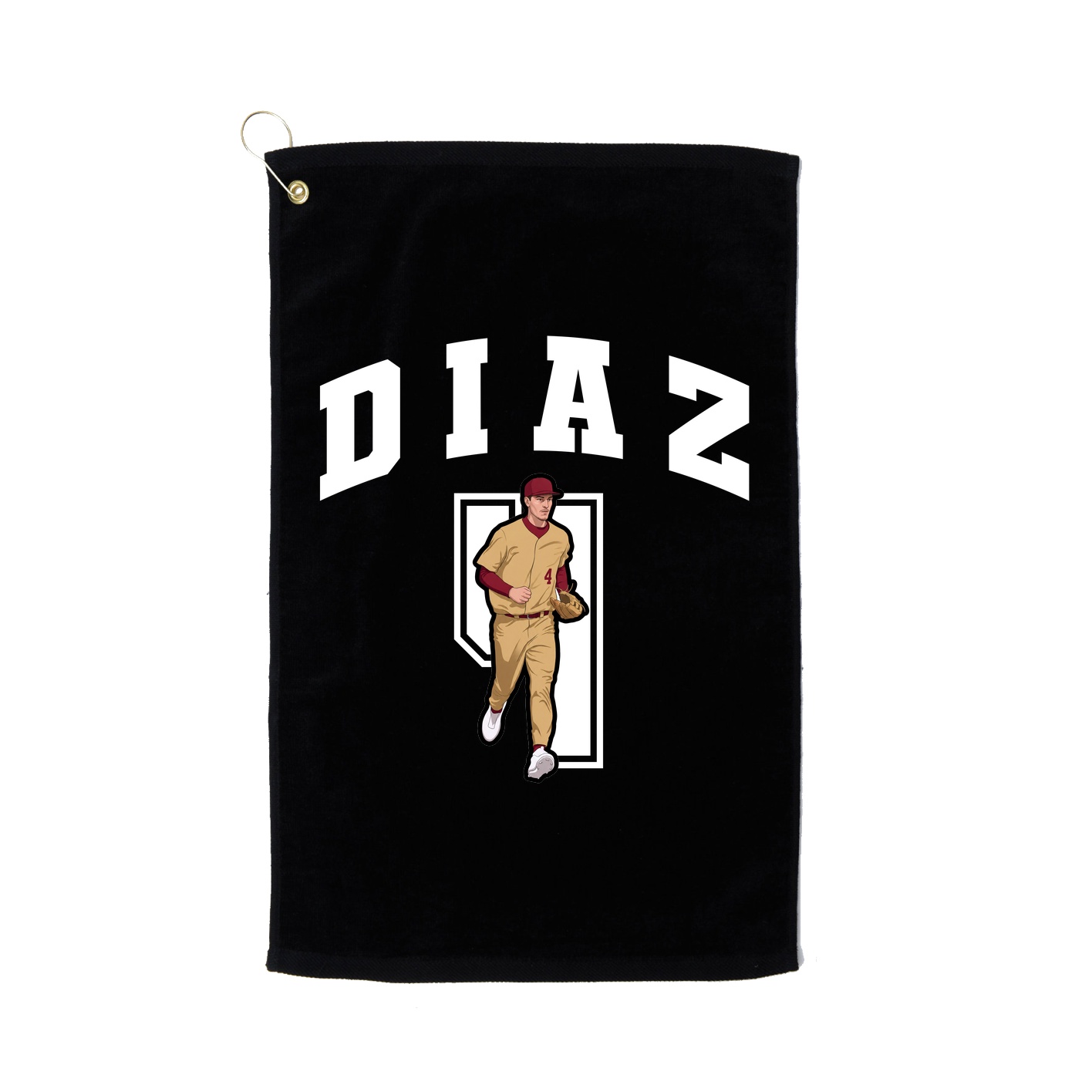 Golf Towel — Number in Black