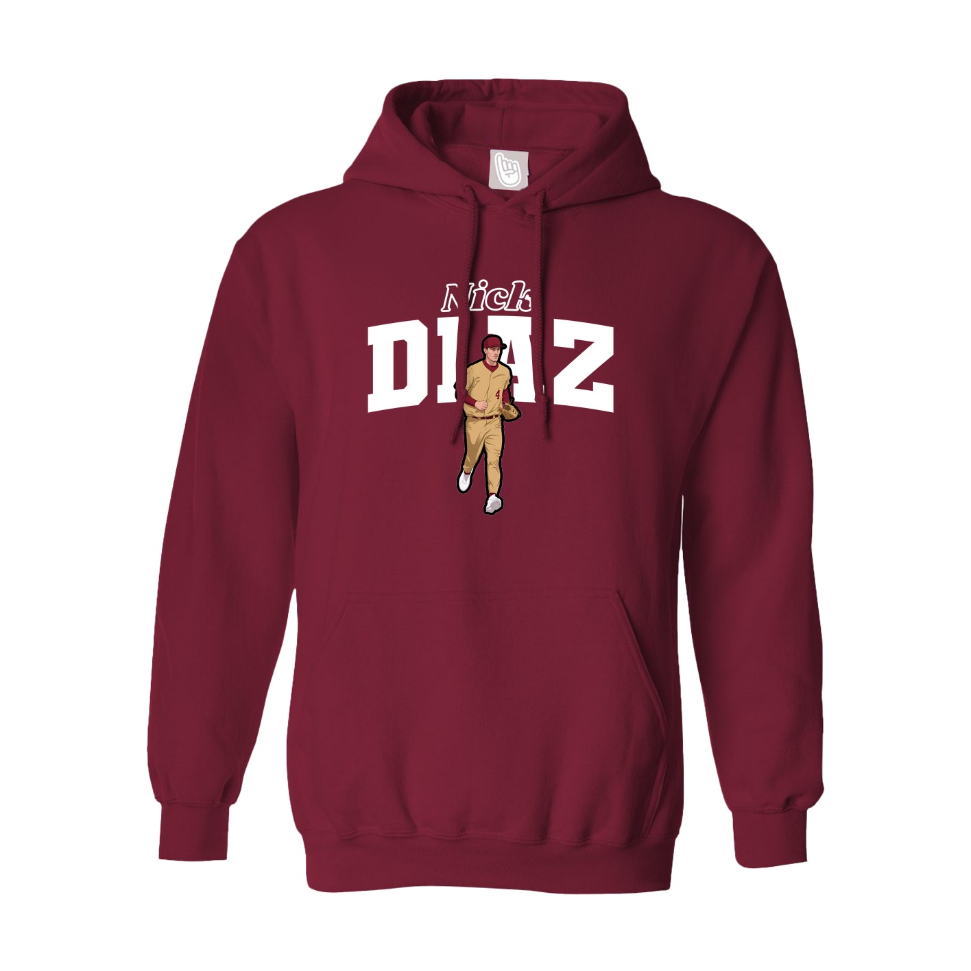 Hoodie — Name Arch in Cardinal