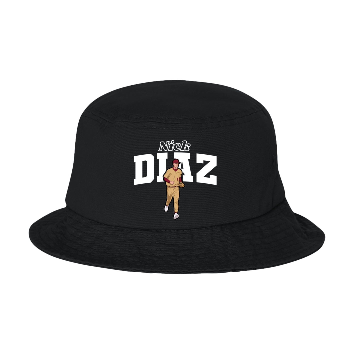 Bucket Cap — Name Arch in Black