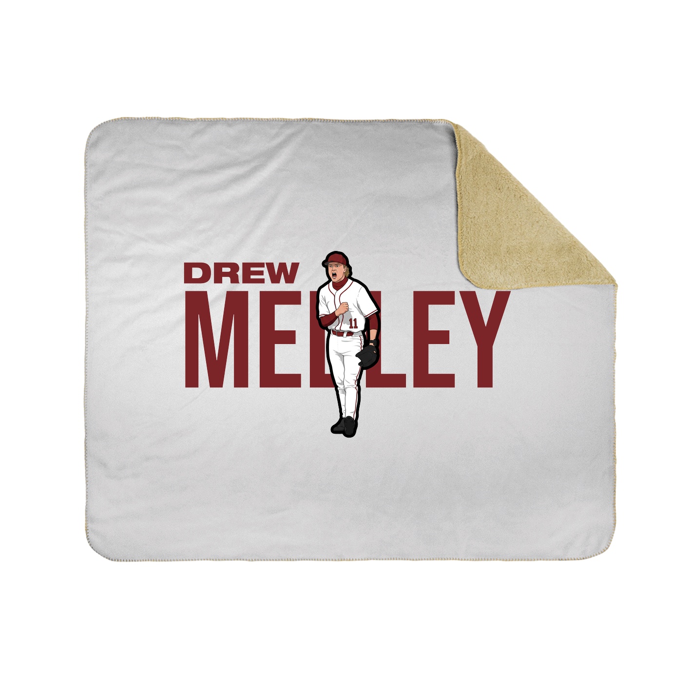 Throw Blanket — Player Name in White