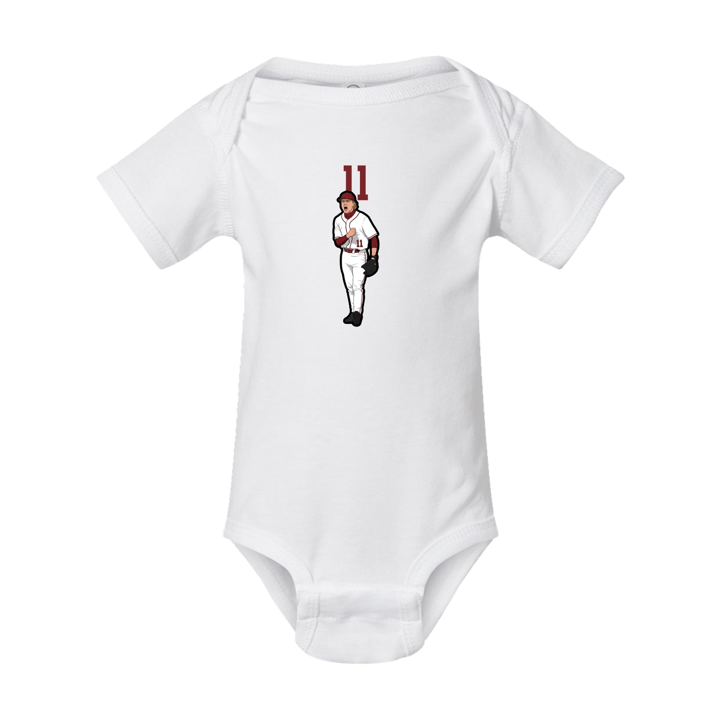 Baby Onesie — Number Top in White