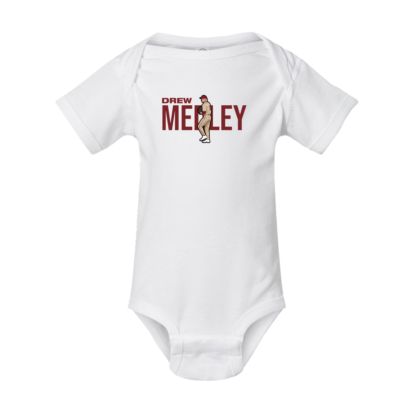 Baby Onesie — Player Name in White