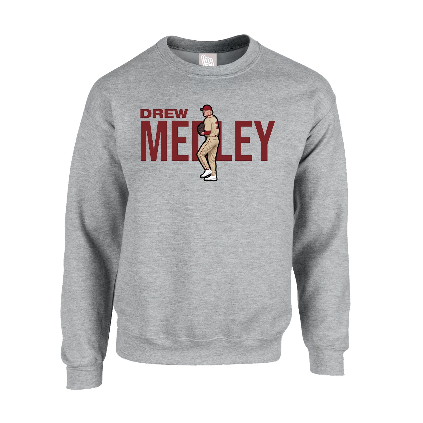 Fleece Crew — Player Name in Grey