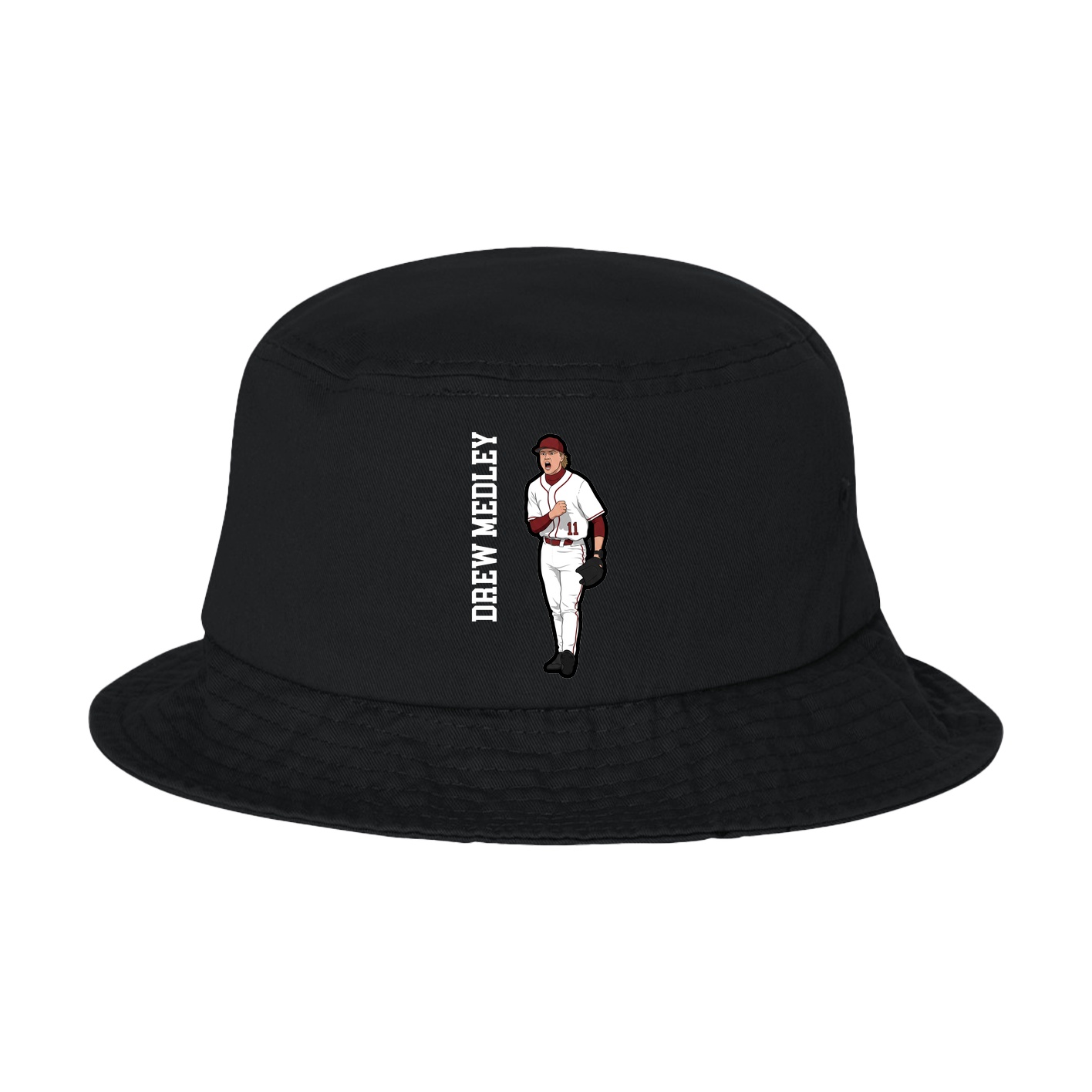 Bucket Cap — Name Vertical in Black