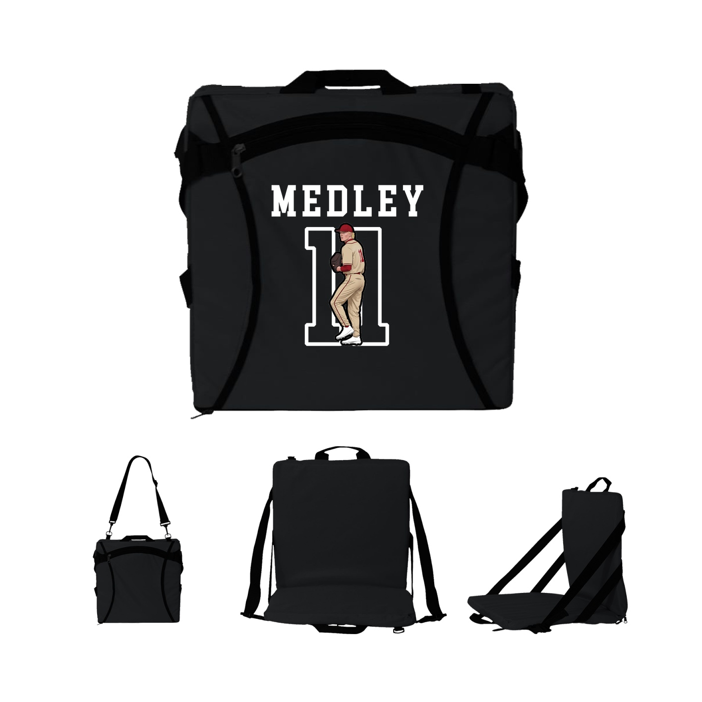 Folding Stadium Seat — Shirsey in Black